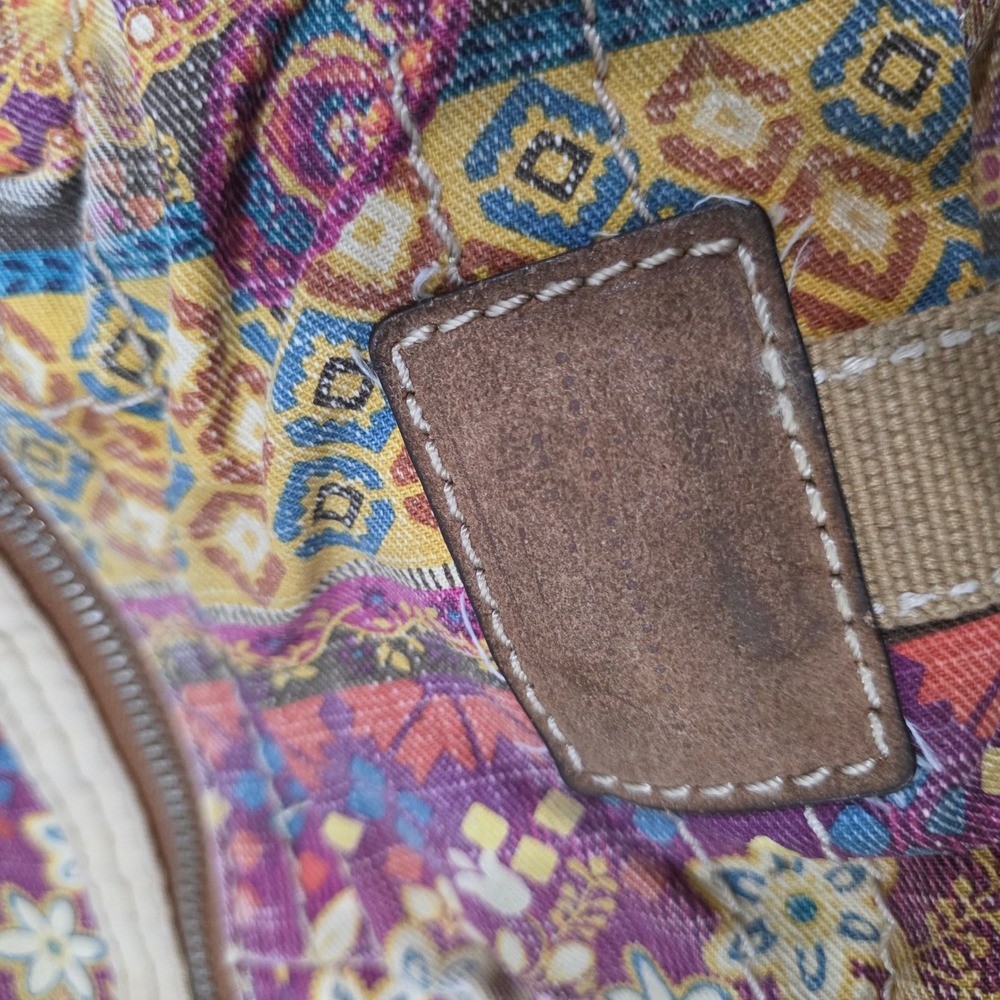 Fossil Womens Mini Backpack Small Floral Patchwork Canvas Tapestry Boho - Picture 6 of 11